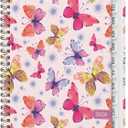2026 Planner, Weekly and Monthly Calendar Academic Planners, Jan 2026 - Dec 2026, Planning Agenda Notebook for Office School Supplies, Red Butterflies