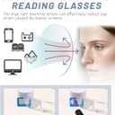 Viseng Progressive Multifocus Reading Glasses - TR90 Temples Blue Light Blocking & Anti UV, Half Frame Multifocal Eyeglasses (Black &Black)