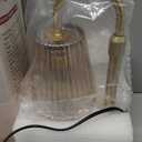 Candle Warmer Lamp with Timer - Electric Candles Wax Warmers Glass Lamps for Jar Candles Burner Adjustable Height and Dimmable Light Modern No Flame Scented Candle Warming Lantern, Amber