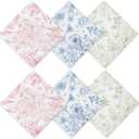 2 x 60 Pcs Vintage Floral Cocktail Napkins Flower Pattern Decorative Paper Napkins for Wedding Baby Shower Tea Party Garden Party and Birthday Party Supplies