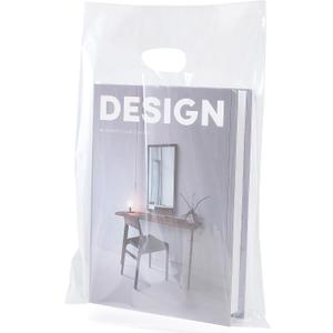 2 x Choice Marts 100 Clear Plastic Bags With Handles 9"x12" Perfect for Merchandise And Retail 1.5Mil Thick Clear Gift Bags With Handles