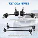 Front and Rear Sway Bar Links Compatible With 2007-2016 Honda CR-V L4 2.4L Sway Bar End Links K750297 K750151 K750156