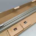 TONIAL 1 Inch Double Curtain Rods for Windows, 72 to 144 Inch, Silver