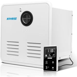 Kohree RV Tankless Water Heater, Upgraded 60,000 BTU RV Water Heater with 15 x 15 inches White Door and Remote Controller, 12V DC, On Demand Instant Hot Water Heater for RV Campers