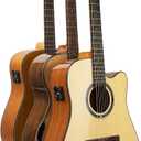 STRICH Wooden Guitar Stand for Multiple Guitars, 3-Holder, Front Display Space-Saving Floor Guitar Rack for Home, Studio, Stage, Walnut Color, L-3AW (For 3 Acoustic)