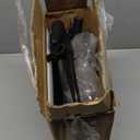 Broom with Dustpan Combo Set 54 Long Handle Household Dust Pan for Home Office Kitchen Cleaning Black & Grey