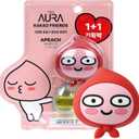 AURA Car Air Freshener Vent Clip, Apeach (Will You Marry Me, 0.14fl oz*2, Pack of 2) - Long-Lasting Odor-Fighting Scent. Kakao Friends Figurine. Car Decoration Accessories, Diffuser, Absorber