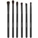Eye Makeup Brush Set, 6 Pcs Professional Blending Eyeshadow Makeup Brushes for Concealer Eyebrows Eyeliner, Soft Hairs & Wood Handle (black 6pcs)