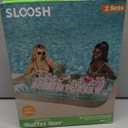 Sloosh 2-Pack Inflatable Serving Bars Cooler - Leaf Pattern Inflatable Cooler Ice Buffet Salad Serving Trays with Drain Plug, Food Drink Cooler for Indoor Outdoor Summer Picnic Pool Beach Luau Party