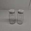 Wide Mouth Mason Jars 64 oz - (2 Pack) - Wide Mouth 64-Ounces Half Gallon Mason Jars with White M.E.M Food Storage Plastic Lid. For Storage, Pickling, Leak Proof, Microwave & Diswasher Safe
