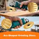 3Pcs Angle Grinder Wood Carving Disc, 4" Angle Grinder Attachments, Stump Grinder Tool Grinding Wheel Cutting Disc