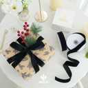 MEEDEE Black Velvet Ribbon 1 Inch Single Face Nylon Velvet Ribbon 2 Rolls 20 Yards Black Ribbons for Christmas Tree, Gift Wrappig, Rustic Wreath, Velvet Bow Making, Floral Bouquets, Home Decor