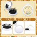 Yalikop 20 Pcs Christian Gifts Bulk for Women, Foldable Hair Brush with Mirror Mini Bible Verse Compact Hairbrush Mothers Day Gifts Flower Travel Compact Comb Bulk for Women Teacher Coworker Employee