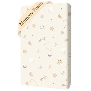Aloe Cotton Dual Sided Pack and Play Mattress Pad,38x26 Pack N Play Mattress Topper, Breathable Memory Foam Playpen Mattresses, Pack N Play Mattresses for Baby Pack and Play w/Washable Cover