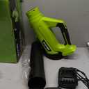 Leaf Blower, Electric Cordless Leaf Blower with 2 Batteries and Charger, 2 Speed Mode, Lightweight Leaf Blowers for Blowing Leaves, Patio Cleaning, Lawn Care and Dust