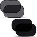 EcoNour Car Window Shade for Baby (4 Pack) | Cling Sun Shade for SUV, Van, RV, Bus & Pickup Truck | Sun Protection for Car Side Window | Sun Blocker Shade for Baby | X-Large 25" x 16"