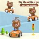 Press to Go Car Toddlers Toys for 1-3, Push Go Animal Racing Car Set 4 Pack, Baby Infant Playing Vehicle Toys 6-12-18 Months, Birthday Gifts for 1-2 3-4 Years Old Boys Girls