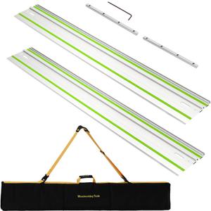 110in Track Saw Guide Rail for festool Track Saw, 55" x 2 Guide Rail with Connector for festool FS1400/2 Guide Rail, Perfect for festool TS55/TS75 Track Saw and Longer Cuts, 