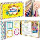 Large School Memory Book Keepsake Photo Album Scrapbook for Kids | Back to School Supplies Keepsake Pockets First and Last Day of School Years Days Preschool to 12th Grade Childhood Picture