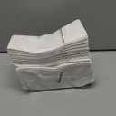 Nervure 100PCS Gold Paper Napkins with Built-in Flatware Pocket - White and Gold Prefolded Cloth Like Disposable Napkins - Heavy-duty Linen-Feel Dinner Napkins for Party & Wedding & Dinner