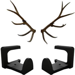 2 Pack Elk/Moose Shed Antler Wall Mounts, Duty Hanger for Natural Sheds & Trophies, Securely Display Your Trophies, Quick Install, Perfect for Cabin and Rustic Decor