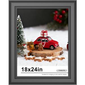 18 x 24 Poster Frame Black, 2-Inch Wide Border Poster Frames 18 x 24 with Black Backboard, 18x24 Frame Frame Wall Hanging