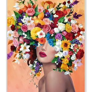 Ginkko Paint by Numbers Kit for Adults Flower Color Adult Paint by Number Kits Paint and Sip Kit Canvas Oil Painting Kit Girl Crafts for Women Gift Flameless 30x20 Inch Flamed