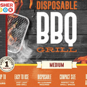 The Kosher Cook Disposable Charcoal Grill - Ready To Use Portable Bbq Grill - Easy To Light Portable Charcoal Grill Kosher - 2 Pack