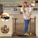 InnoTruth 29.6-39.1 in Wide Baby Gate for Stairs and Doorways, Brown