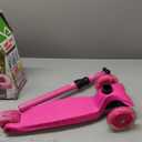 Lifemaster Mini 3-Wheel Kids Scooter with Multi-Color Wheel Lights  4-Height Adjustable Handlebar, Wide Anti-Slip Deck, Child Safety Certified, Boys & Girls Ages 2+ Supports Up to 110 lbs (Pink)