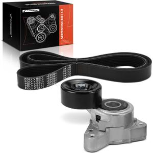 A-Premium Engine Serpentine Belt Drive Kit with Tensioner Compatible with Honda CR-V CRV 2007-2009 & Acura TSX 2004-2006, L4 2.4L