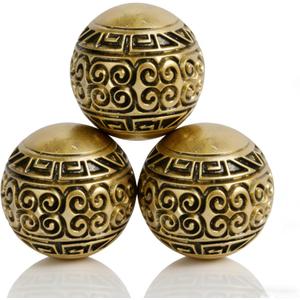 3 Pack Vintage Decorative Ball for Centerpiece Bowls, 3 inch Orbs Spheres for Home Living Room Coffee Table Centerpieces Shelf Decoration