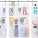 Lifewit Mesh Shower Caddy, 7 Pockets Hanging Shower Organizer with Quick Drying Mesh, Portable Space Saving Bathroom Organizer to Hold Soap, Shampoo and Cruise Ship Essentials, White, Medium - 3 Pack (17" x 25.6")