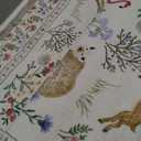 Boho Beige Entryway Rug 2, 7' ×8' Long Rug Floral Animal Botany Vintage Door Mat Indoor Entrance Non-Slip Soft Oriental Colorful Carpet Kitchen Entryway Bedroom Corridors Indoor