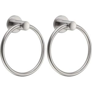 BGL Towel Ring Brushed Nickel, Bath Hand Towel Ring Stainless Steel Round Towel Holder for Bathroom 2Pac