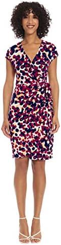 Maggy London Women's Printed Matte Jersey Wrap, Size 4