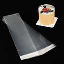 Cake Collar, Transparent Cake Rolls, Clear Cake Strips, DIY Acetate Sheet, Surrounding Edge for Baking Decorate, Chocolate Mousse Cake Elegant Cake Wrapping 100pcs 2.6"x 10.2"