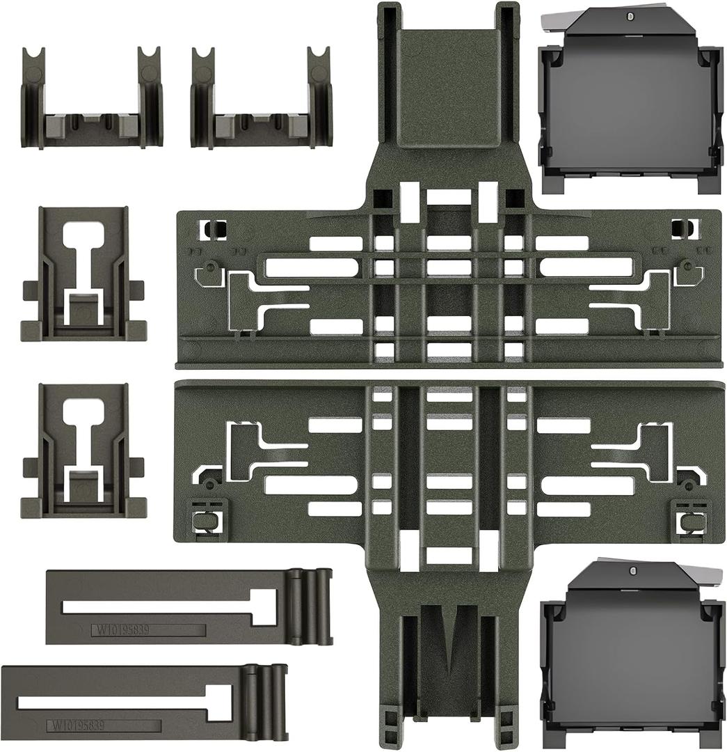 UPGRADED WPW10546503 Dishwasher Top Rack Adjuster & W10588164/5 Dishwasher Adjuster Housing Compatible with Kitchenaid Dishwasher Parts Upper Rack W10546503 KDTM354DSS5 Whirlpool Kenmore JennAir