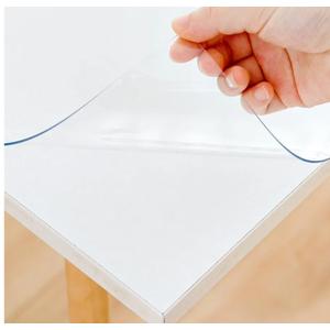 24 x 36 Inch Clear Table Cover Protector, Clear Table Protector for Dining Room Table, 1.5mm Plastic Table Cover, Waterproof Table Pad for Kitchen, Office
