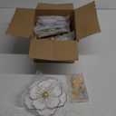 Briwooody Metal Flower Wall Decor Ivory Metal Plates Mirror Wall Art Rustic Modern Floral Sculpture Floral Blossom Sculpture for Bedroom Living Room Dining Room(Black,Bloom)