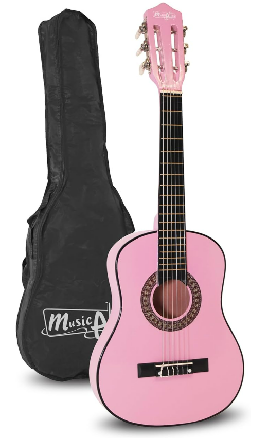 Music Alley MA-51 Classical Acoustic Guitar Kids Guitar and Junior Guitar Pink, Half size
