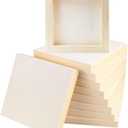 FSWCCK 10 Pack 6 x 6 inch Wood Panel Boards, Unfinished Wood Canvas Panels for Crafts, Painting Canvas, DIY Art Projects, Pouring, Arts Use with Oils, Acrylics