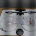 WOSHITU Black Bathroom Vanity Light Fixtures: Bathroom Lighting Fixtures Over Mirror 17.3 inch with Milky White Frosted Glass, 2-Lights Mid Century Modern Vanity Lighting Wall Light(Exclude Bulb)