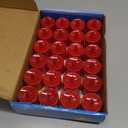 LANKER 24 Pack Flameless Led Tea Lights Candles, Flickering Red Battery Operated Electronic Fake Candles, Decorations for Wedding, Party, Christmas, Halloween (Red)