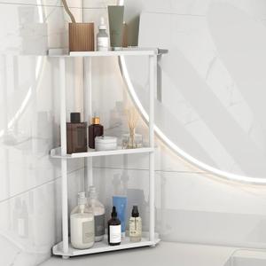 FLE 3 Tier Corner Bathroom Counter Organizer, Countertop Corner Shelf,Makeup Organizer and Storage for Bathroom