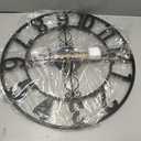 OCEST Outdoor Wall Clock 18 inch Outside Waterproof Garden Clock,Large Numerals Giant Open face Large Outdoor Garden -Black