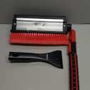 COFIT Car Snow Brush with Ice Scraper and Squeegee 3 in 1, 39" Extendable Cleaning Kit Long Handle, Windshield Snow Removal Tool Scratch Free for SUV Truck RV Window Roof Exterior Wash Supplies, Red