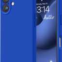 LOVE 3000 Designed for iPhone 16 Case, Premium Silicone with [Soft Anti-Scratch Microfiber Lining] Shockproof Protective Phone Case for Men Women Girls 6.1", Klein Blue
