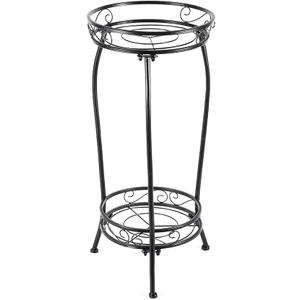 Kavlium Plant Stand Indoor OutdoorTall Black Metal Rustproof Stable Plant Stands2 Tier 27.1 inch Multiple Plant Rack Holder Rack Flower Pot Stand Heavy Duty Plant Shelf