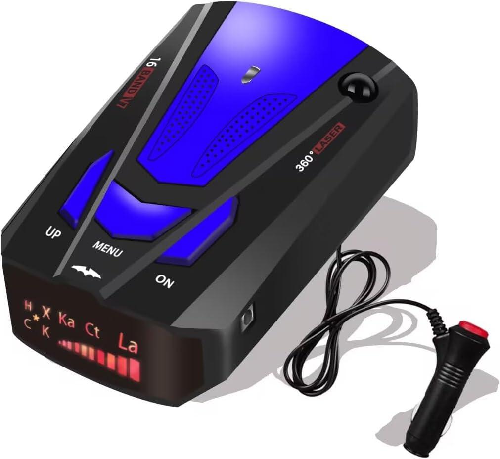 2026 Newly Radar Detector with Mute Memory, City/Highway Mode, Long Range Tracking, LED Display, Ideal Gift for Cars, Blue, FEB14